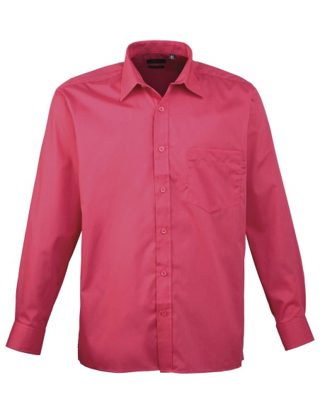 P-PR200-Mens Poplin Long Sleeve Shirt