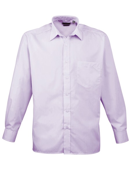 P-PR200-Mens Poplin Long Sleeve Shirt