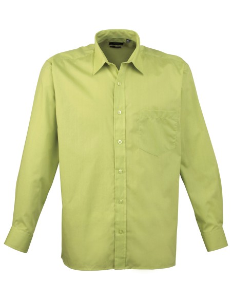 P-PR200-Mens Poplin Long Sleeve Shirt