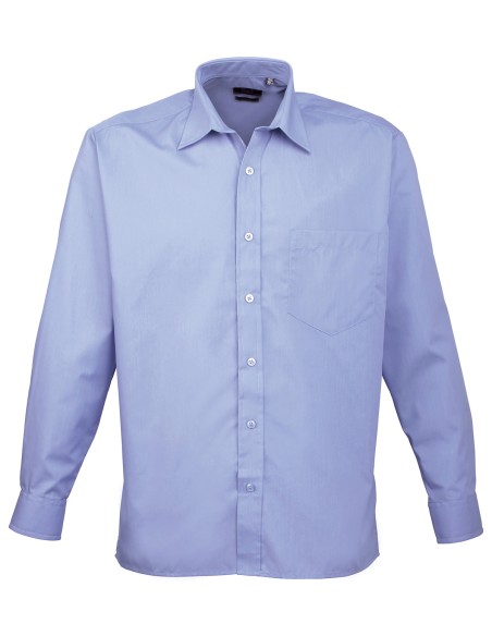 P-PR200-Mens Poplin Long Sleeve Shirt