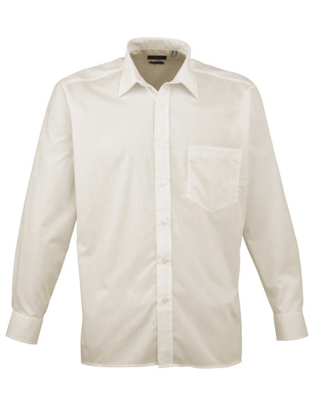 P-PR200-Mens Poplin Long Sleeve Shirt