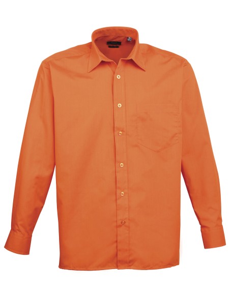 P-PR200-Mens Poplin Long Sleeve Shirt
