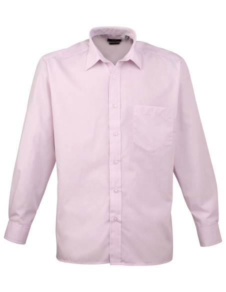 P-PR200-Mens Poplin Long Sleeve Shirt