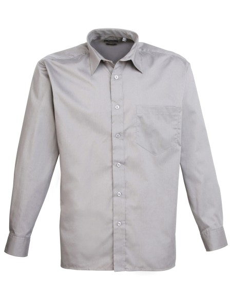 P-PR200-Mens Poplin Long Sleeve Shirt