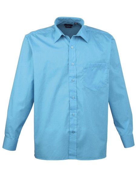 P-PR200-Mens Poplin Long Sleeve Shirt