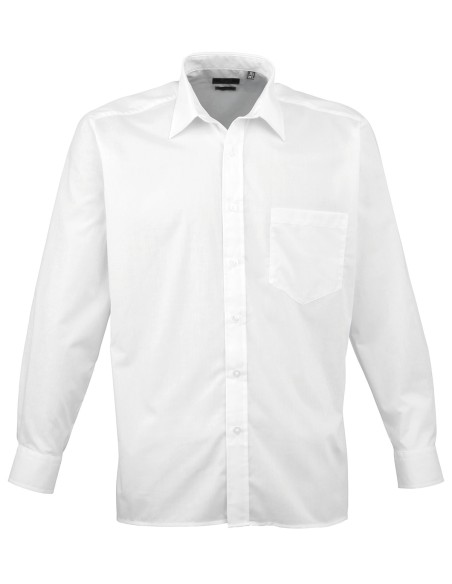 P-PR200-Mens Poplin Long Sleeve Shirt
