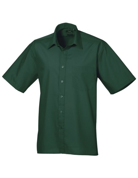 P-PR202-Mens Poplin Short Sleeve Shirt