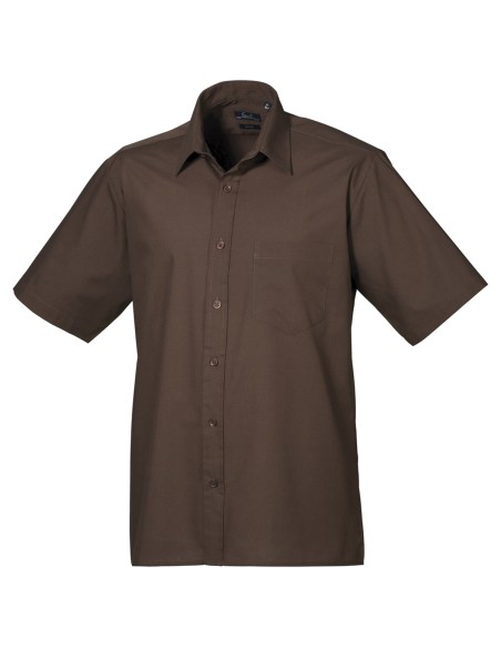 P-PR202-Mens Poplin Short Sleeve Shirt