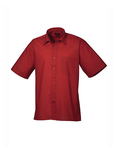 P-PR202-Mens Poplin Short Sleeve Shirt