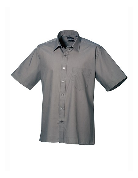 P-PR202-Mens Poplin Short Sleeve Shirt