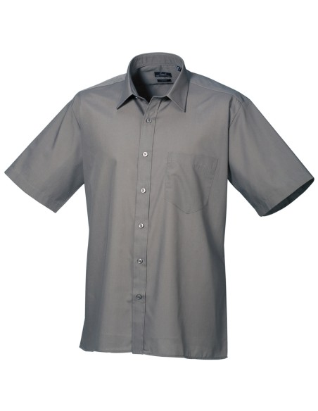 P-PR202-Mens Poplin Short Sleeve Shirt