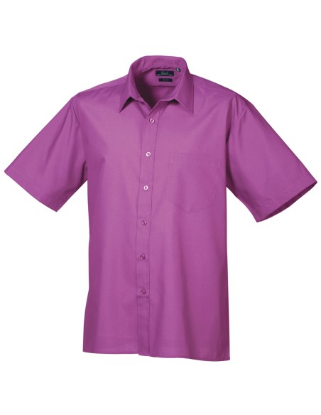 P-PR202-Mens Poplin Short Sleeve Shirt