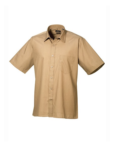 P-PR202-Mens Poplin Short Sleeve Shirt