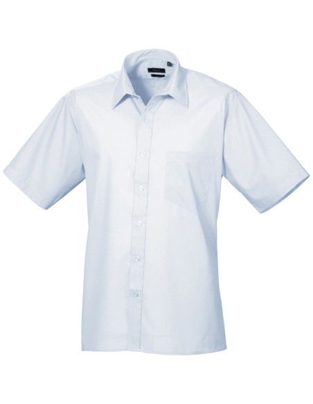 P-PR202-Mens Poplin Short Sleeve Shirt
