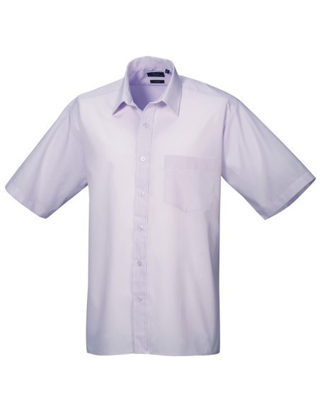 P-PR202-Mens Poplin Short Sleeve Shirt