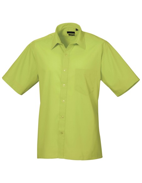 P-PR202-Mens Poplin Short Sleeve Shirt