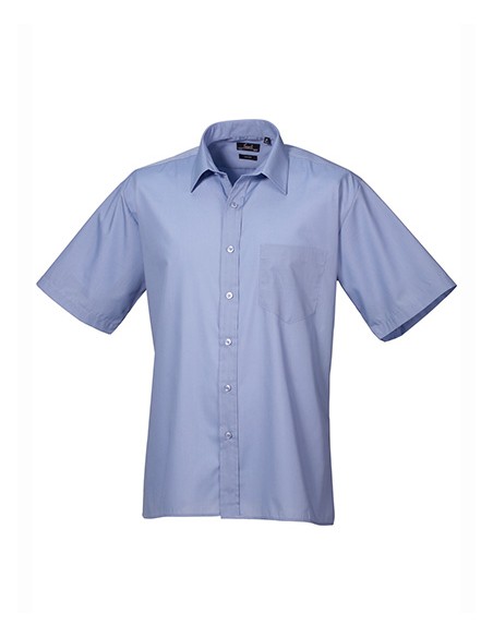 P-PR202-Mens Poplin Short Sleeve Shirt