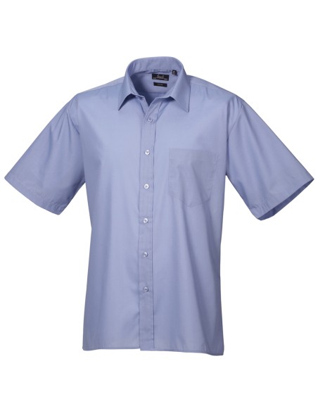P-PR202-Mens Poplin Short Sleeve Shirt