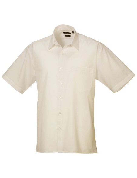 P-PR202-Mens Poplin Short Sleeve Shirt
