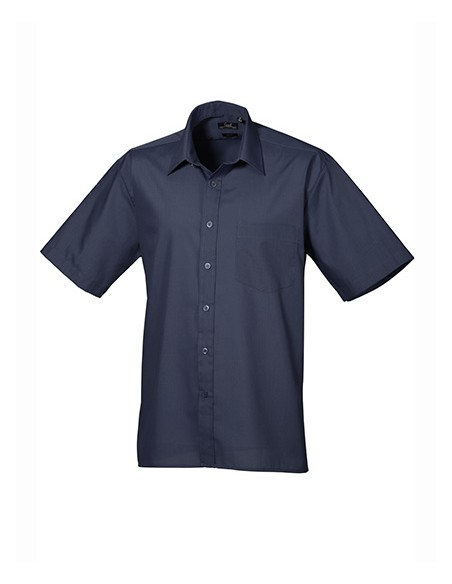 P-PR202-Mens Poplin Short Sleeve Shirt
