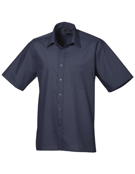 P-PR202-Mens Poplin Short Sleeve Shirt