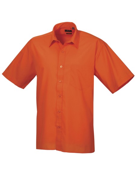 P-PR202-Mens Poplin Short Sleeve Shirt