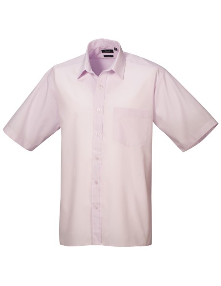 P-PR202-Mens Poplin Short Sleeve Shirt