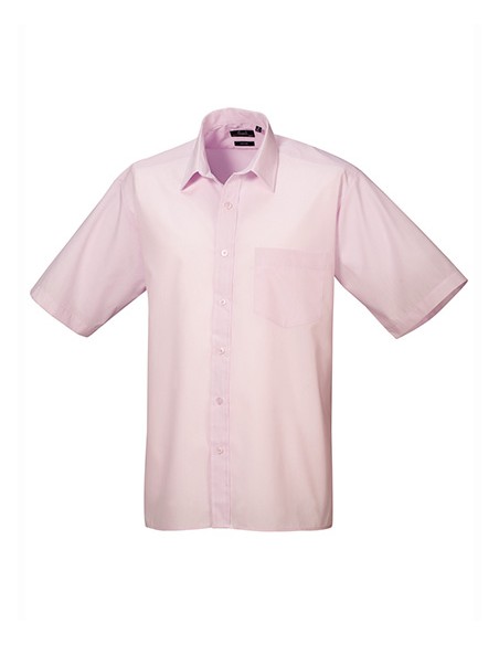 P-PR202-Mens Poplin Short Sleeve Shirt
