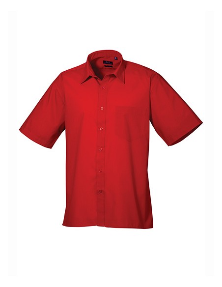 P-PR202-Mens Poplin Short Sleeve Shirt