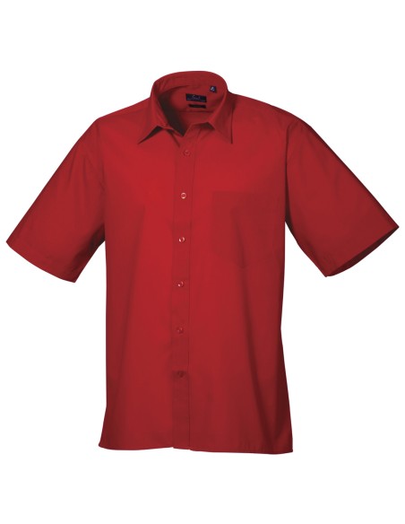 P-PR202-Mens Poplin Short Sleeve Shirt