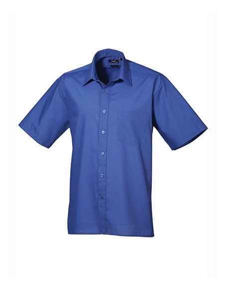 P-PR202-Mens Poplin Short Sleeve Shirt