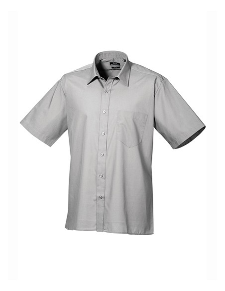 P-PR202-Mens Poplin Short Sleeve Shirt