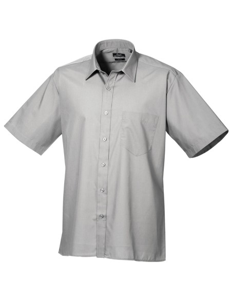 P-PR202-Mens Poplin Short Sleeve Shirt
