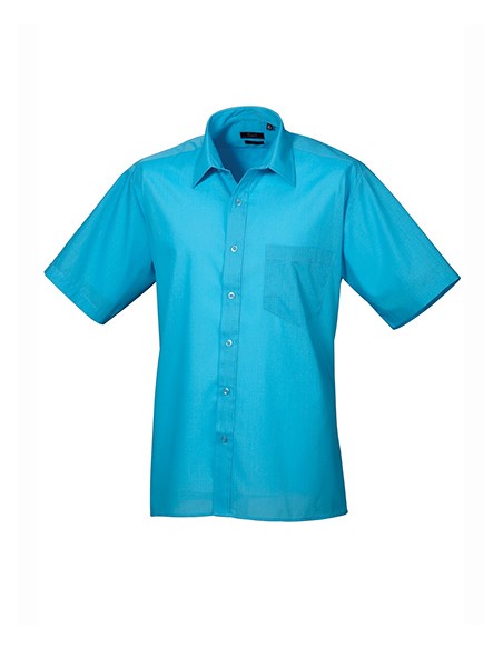P-PR202-Mens Poplin Short Sleeve Shirt