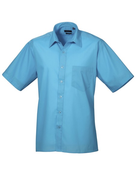 P-PR202-Mens Poplin Short Sleeve Shirt