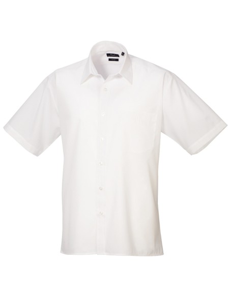 P-PR202-Mens Poplin Short Sleeve Shirt