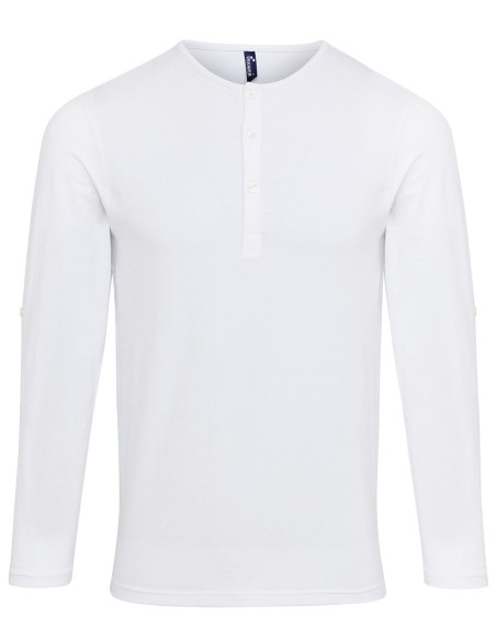 P-PR218-Mens Long-John Roll Sleeve Tee