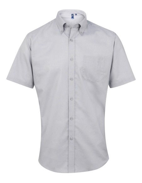 P-PR236-Chemise Oxford à manches courtes Signature Homme