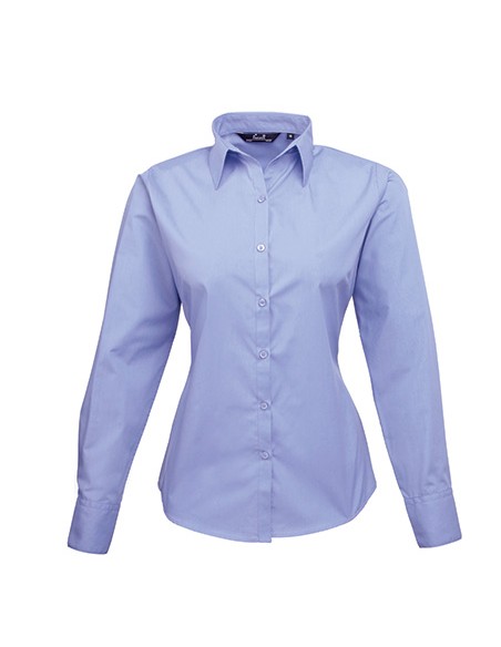 P-PR300-Womens Poplin Long Sleeve Blouse