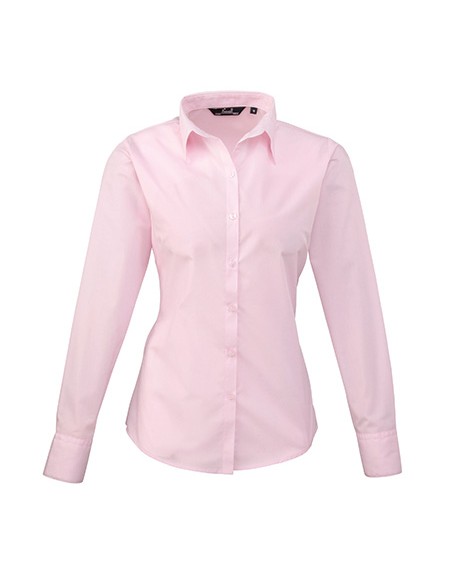 P-PR300-Womens Poplin Long Sleeve Blouse