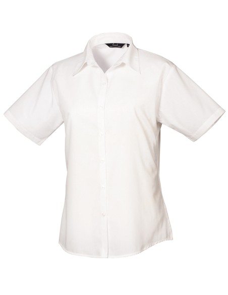 P-PR302-Womens Poplin Short Sleeve Blouse