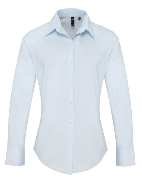 P-PR307-Chemise à manches longues en popeline Supreme Femme