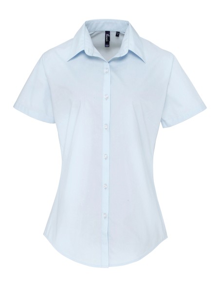 P-PR309-Chemise à manches courtes en popeline Supreme Femme