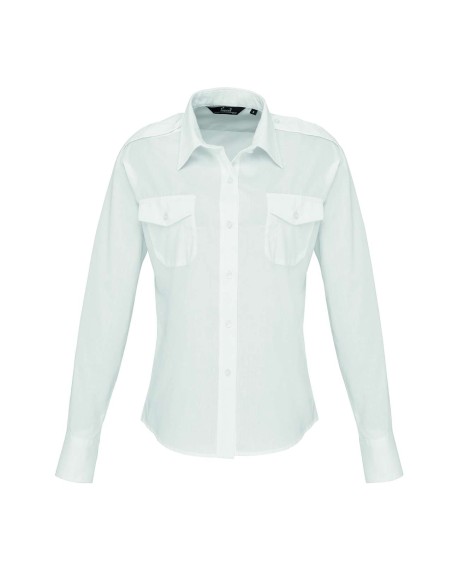 P-PR310-Womens Long Sleeve Pilot Shirt