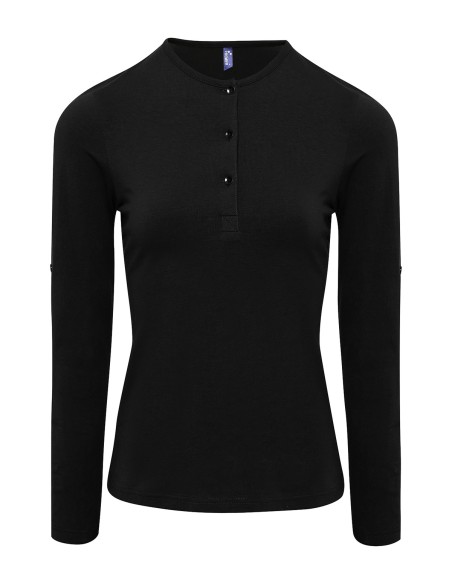 P-PR318-Womens Long-John Roll Sleeve Tee