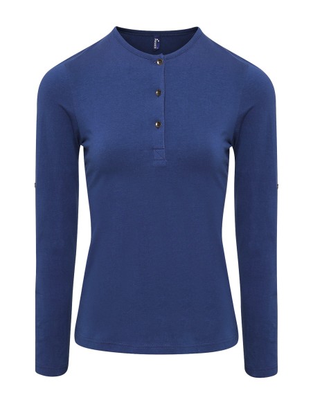 P-PR318-Womens Long-John Roll Sleeve Tee