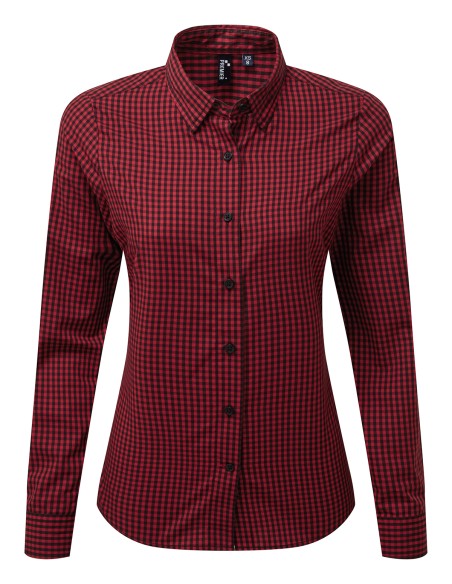 P-PR352-Womens Maxton Check Long Sleeve Shirt