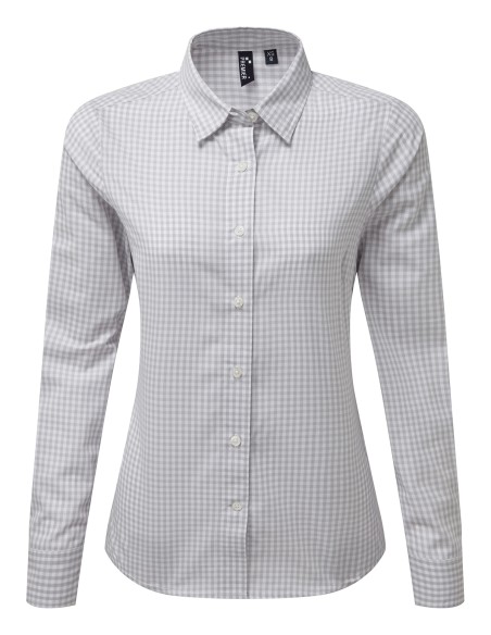 P-PR352-Womens Maxton Check Long Sleeve Shirt