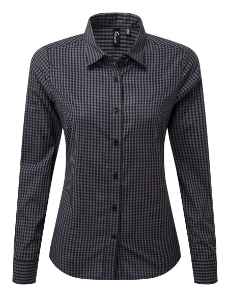 P-PR352-Womens Maxton Check Long Sleeve Shirt