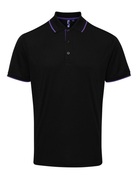 P-PR618-Mens Contrast Coolchecker® Polo